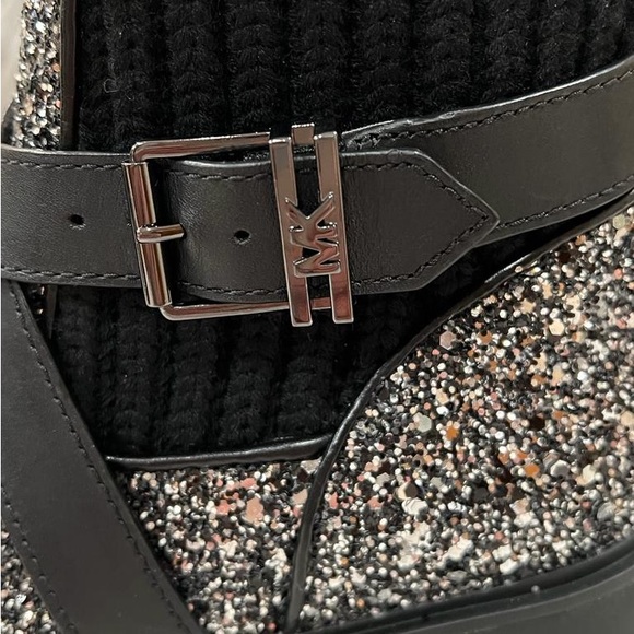 Michael Kors Alistair Glitter Slip-Ons Boots. - Picture 8 of 12